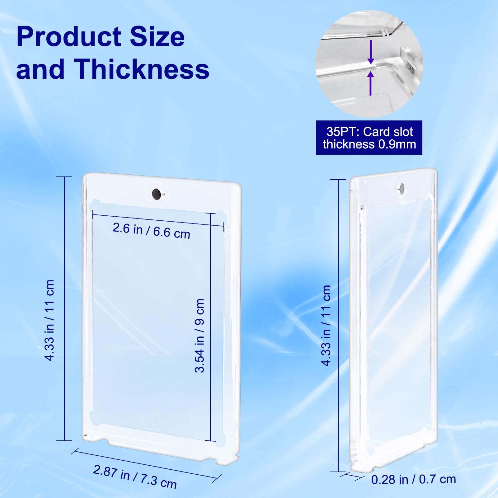 LileZbox 35PT Magnetic Card Holder, Magnetic Trading Card Holders - Image 2