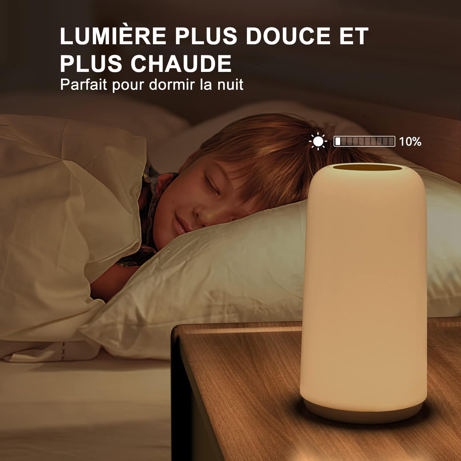 ROOTRO Lampe de Chevet Tactile RGB Polyvalente, Lampe de Table Dimmable avec 3 Modes Intensité d'Éclairage Design Épuré Lumière Douce sans Scintillement Parfaite Chambre Bureau Lampes de Table Cadeau