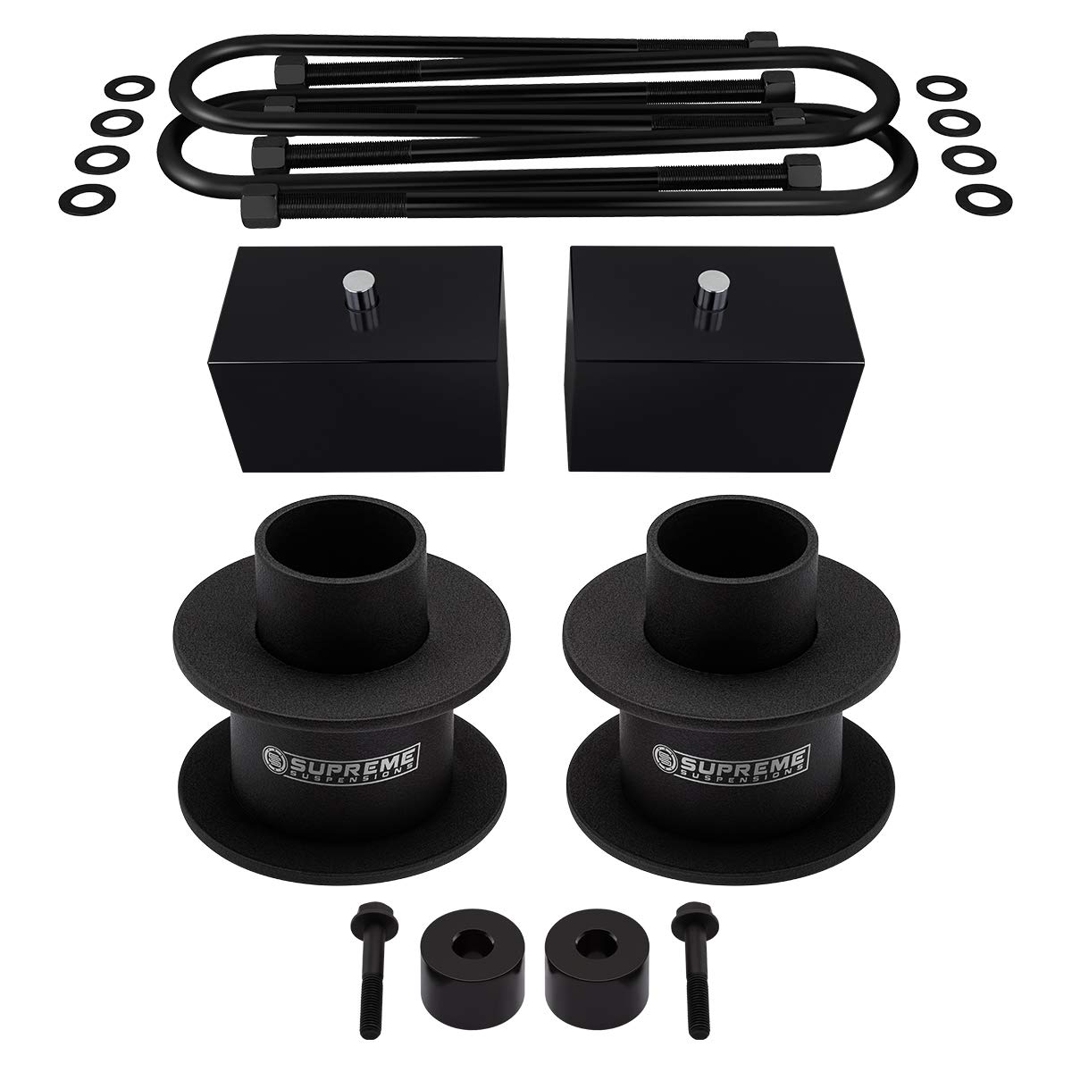 Supreme SuspensionsSupreme Suspensions - 3.5" Front + 3" Rear Lift For 2005-2023 Ford F-250 F-350 Super Duty 4x4 / OVERLOADS - Full Suspension Lift Kit with Front Bump Stop Spacers - Mystery Box Included with Purchase