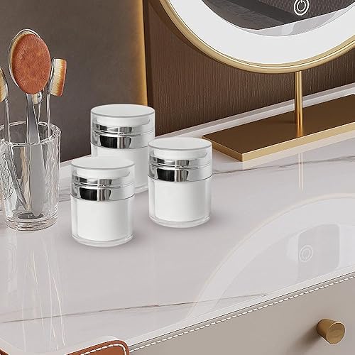 Miniatura 3 de Frasco de bomba sin aire, contenedor de crema de viaje, botella de loción protable, dispensador de bomba de empuje hacia abajo, botellas de bomba