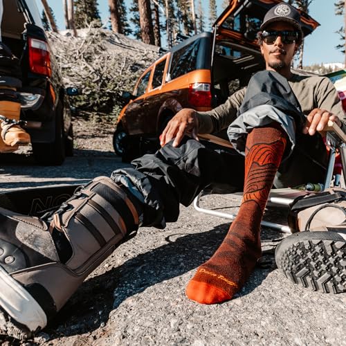 Darn Tough Snow Socks for Men - Lightweight RFL Over-the-Calf Ski & Snowboard Socks, Merino Wool Hiking Socks for Men, Breathable Boot Socks for Men, Moisture Wicking Wool Socks - Fireball, Medium3