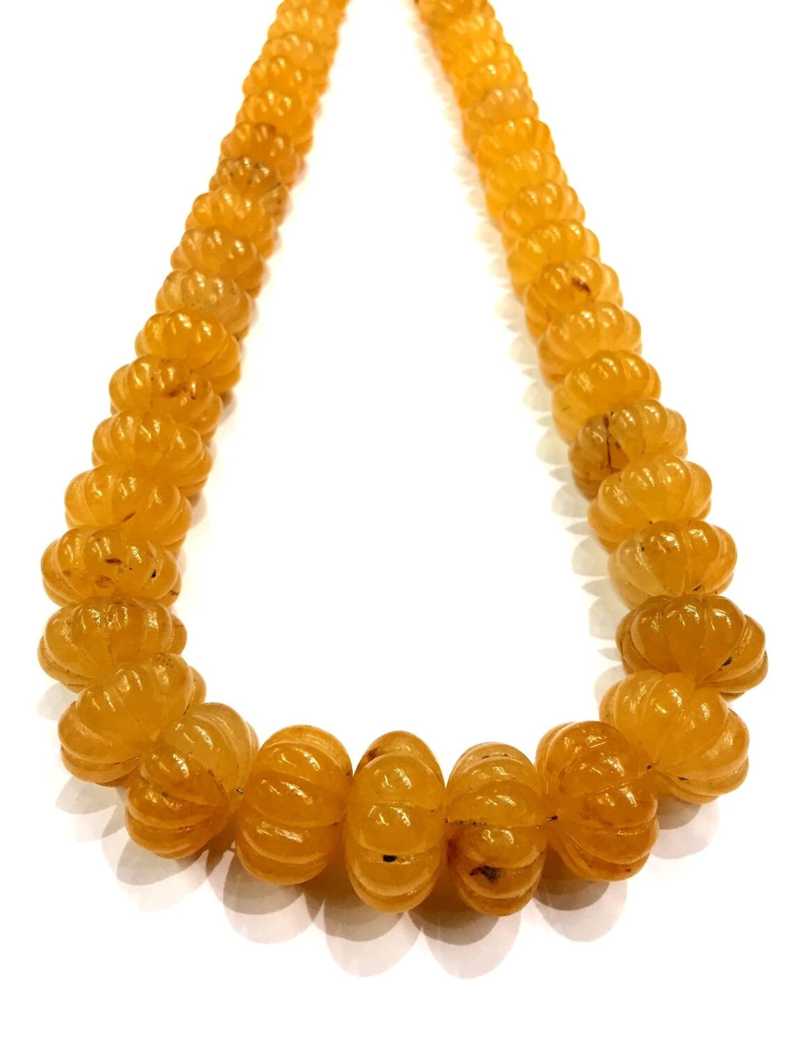 Zoya Gems & Jewellery Extremely Rare Natural Wonder Yellow Sapphire Quarts Melon Shape Beads Unique Sapphire Carved Pumpkin Beads 7-11.Mm Melon Beads Necklace, Green For Womens (B09CV2RLMN) Amazon Price History, Amazon Price Tracker