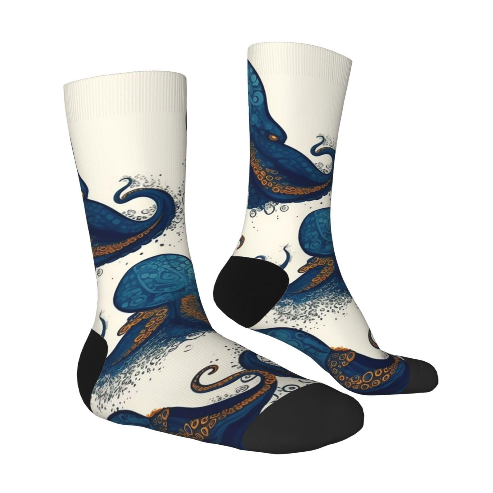 LZQPOEAS Tentacles octopus Athletic Socks Unisex Cushioned Crew Socks Hiking Running Calf Sock Soft Above Ankle Sock