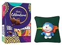 CLUZE Quirky Design Rakhi for Brother with Chocolate Celebration Pack of 59.8 gm - Kids Rakhi Chocolate Gift Combo (DOREMON) gallery image