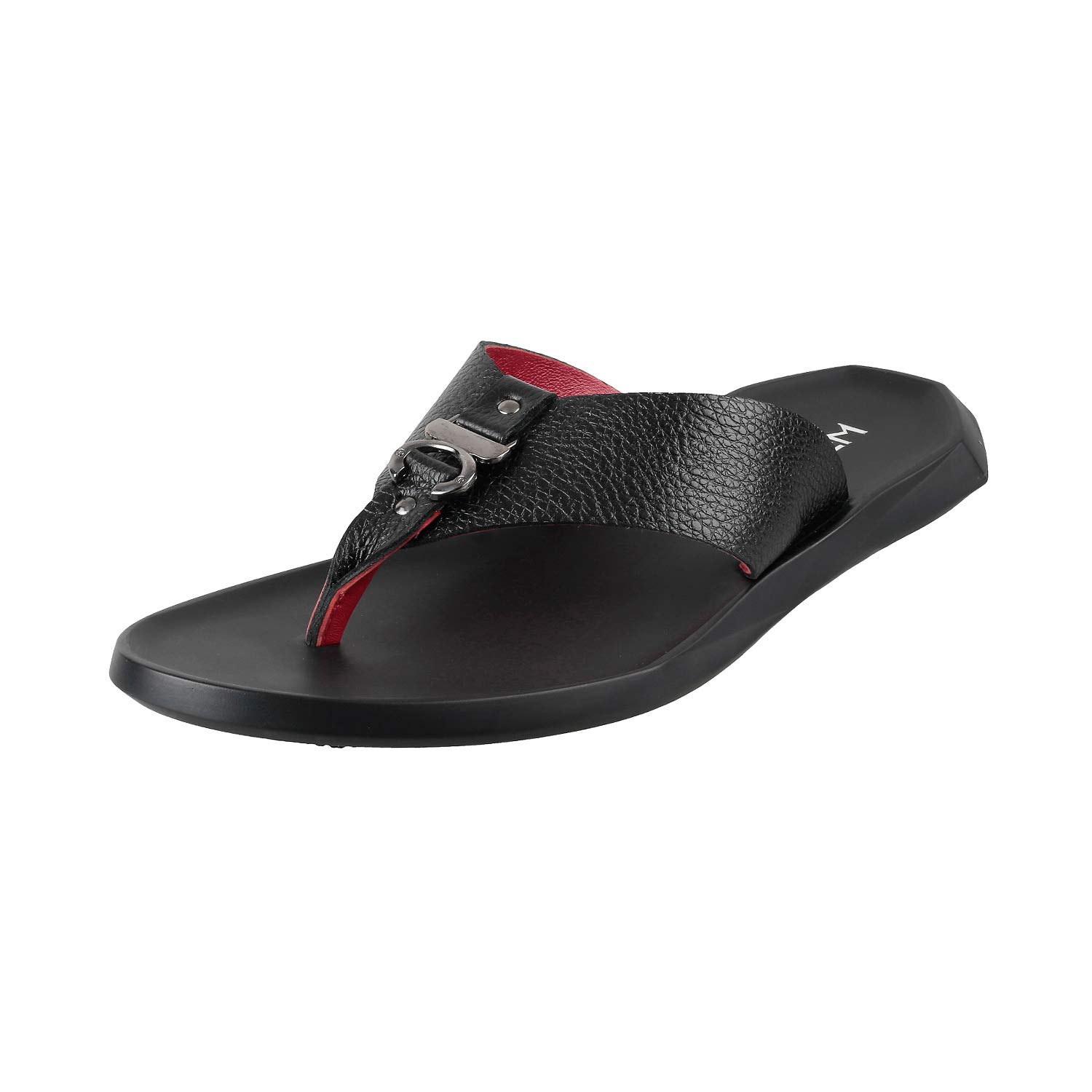metro Men Leather Chappals (16-9444)-picture-10