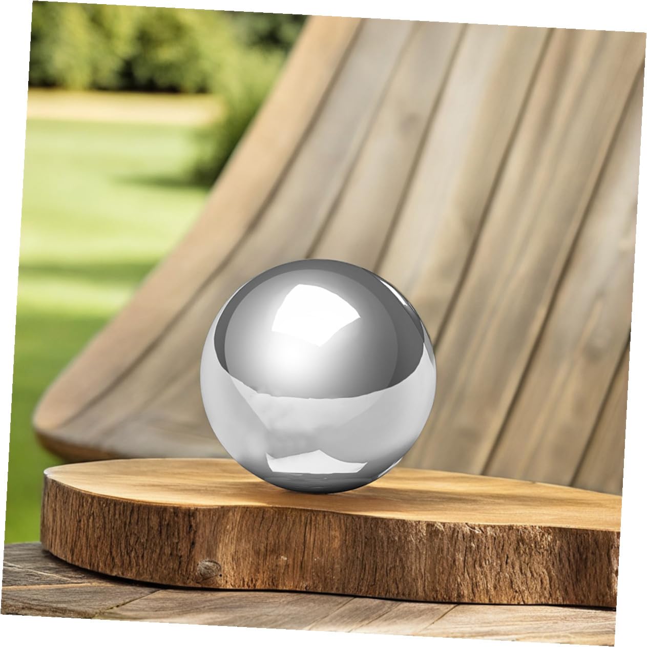 TOYANDONA Sfera in Acciaio Riflettente Lucidata Per Giardino Esterno Sfera Decorativa Da Prato Patio Cortile Specchio