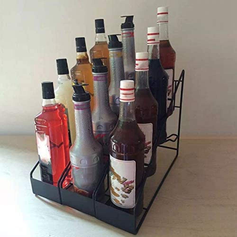 4 Flessen Draad Display Rek/Sirooprek Koffie Opslag Plank Multifunctionele Melk Thee Cup Rek Display