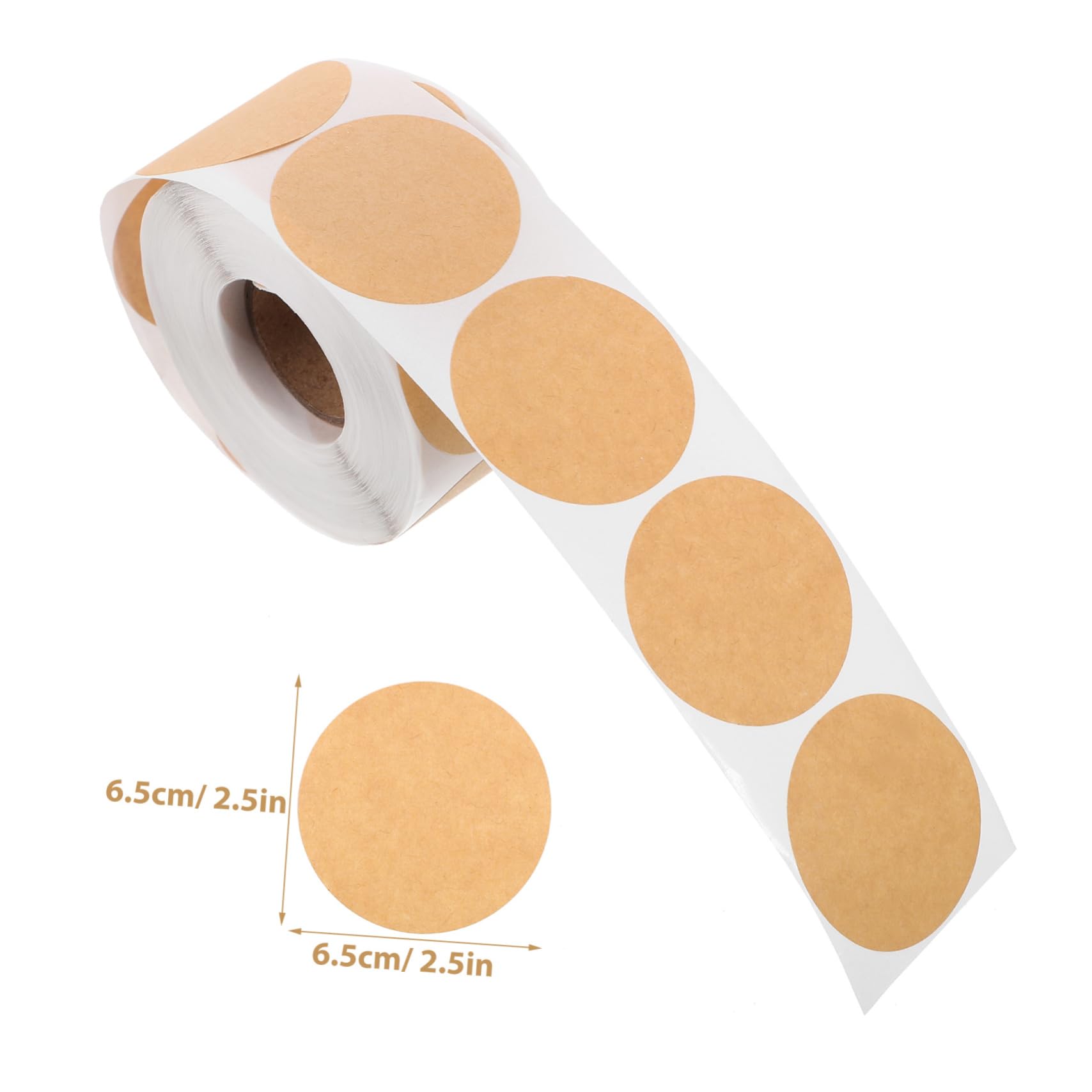 DOITOOL 5 Rollen Runde Selbstklebende Beschriftbare Klebeetiketten für Klassifizierung DIY Projekte Geschenketiketten Bürobedarf Leicht Abziehbar und Rückstandsfrei