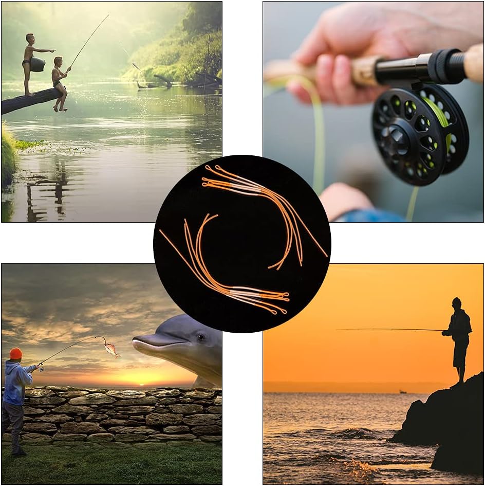 12 Pcs Braided Loop Connectors Fly Fishing Loop Line with High Strength