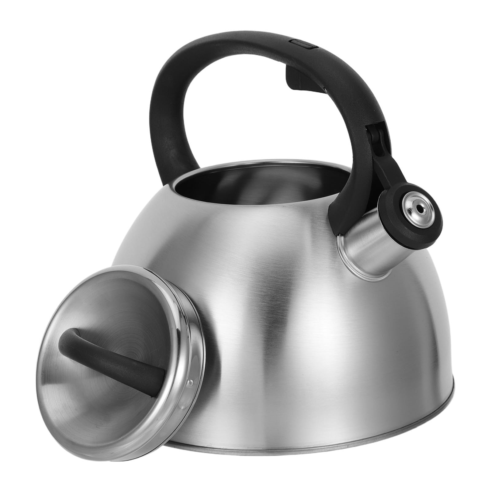 Luxshiny Hervidor de Agua Silbante de Acero Inoxidable de 3l con Mango Ergonómico y Superficie Pulida para Camping y Apartamentos