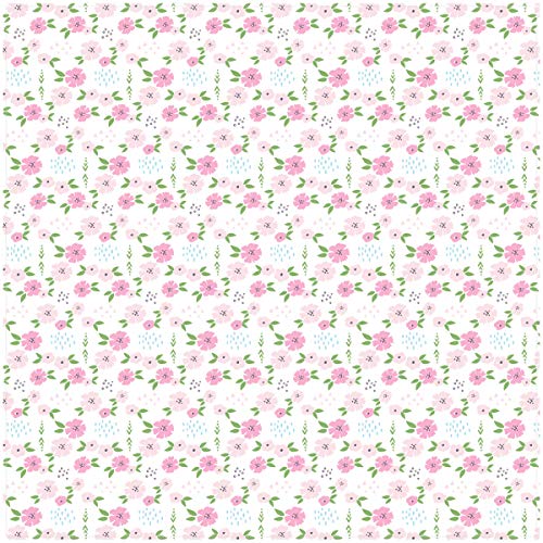Image of Stephen Joseph, Muslin Swaddle Blanket for Baby Girls and Boys, Newborn Receiving Blanket for Swaddling, 100% Cotton Baby Swaddle Wrap, Receiving Swaddle Wrap, 47 x 47 inches, Flower