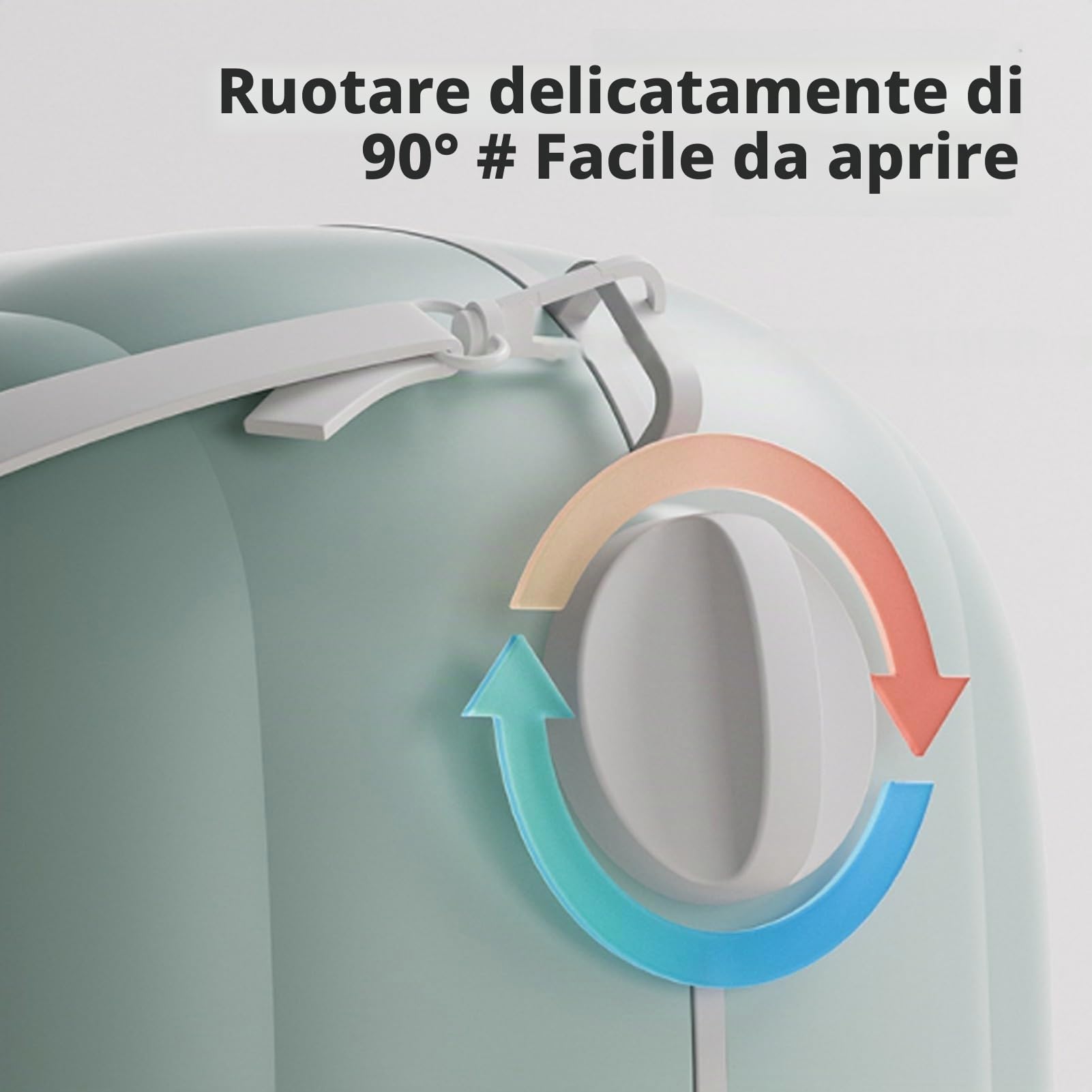 Fockety Valigia cavalcabile per bambini, bagaglio a mano pieghevole a 90 gradi con pedali e cinghia, grande capacità di carico 25 kg, valigia multifunzionale per bambini piccoli (BLUE)