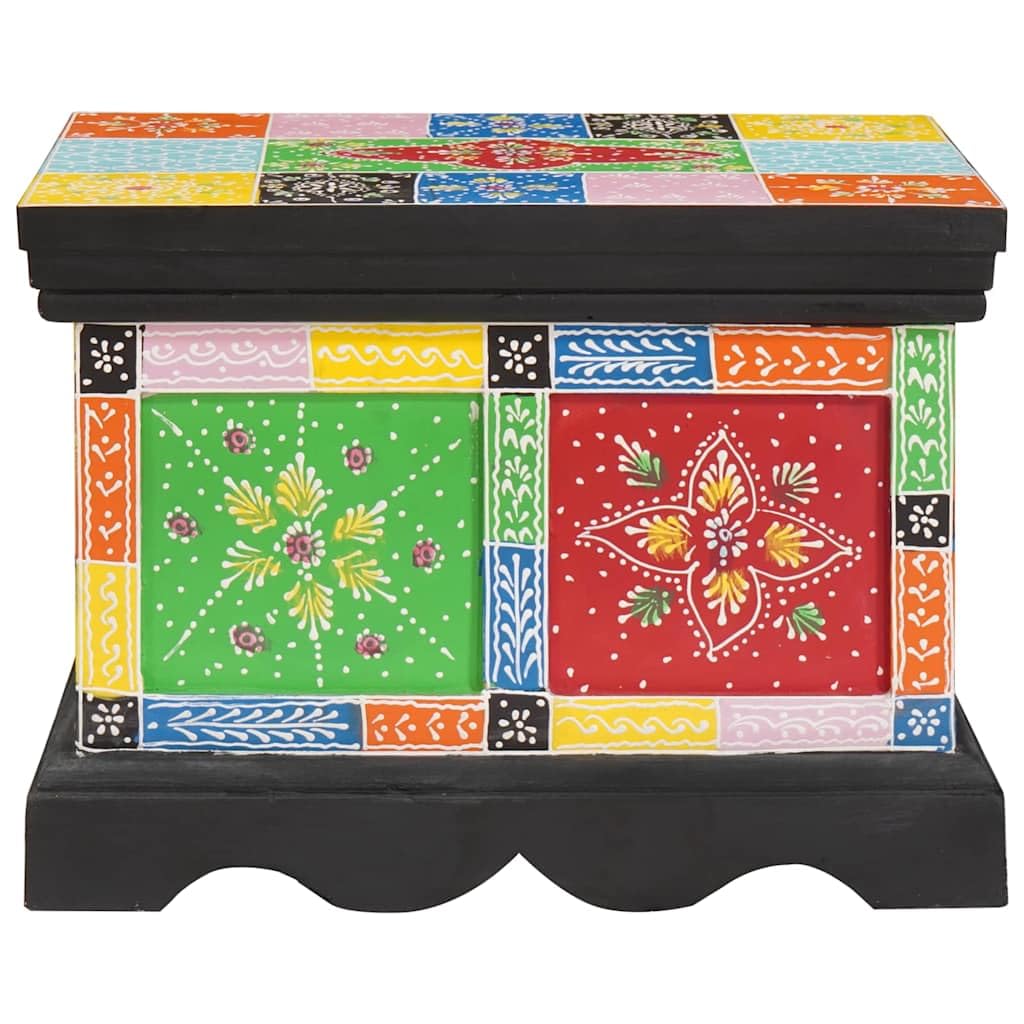 Caja de almacenamiento de madera de mango: caja de almacenamiento rectangular de madera maciza mango 40x30x30 cm como caja de almacenamiento multicolor para el dormitorio