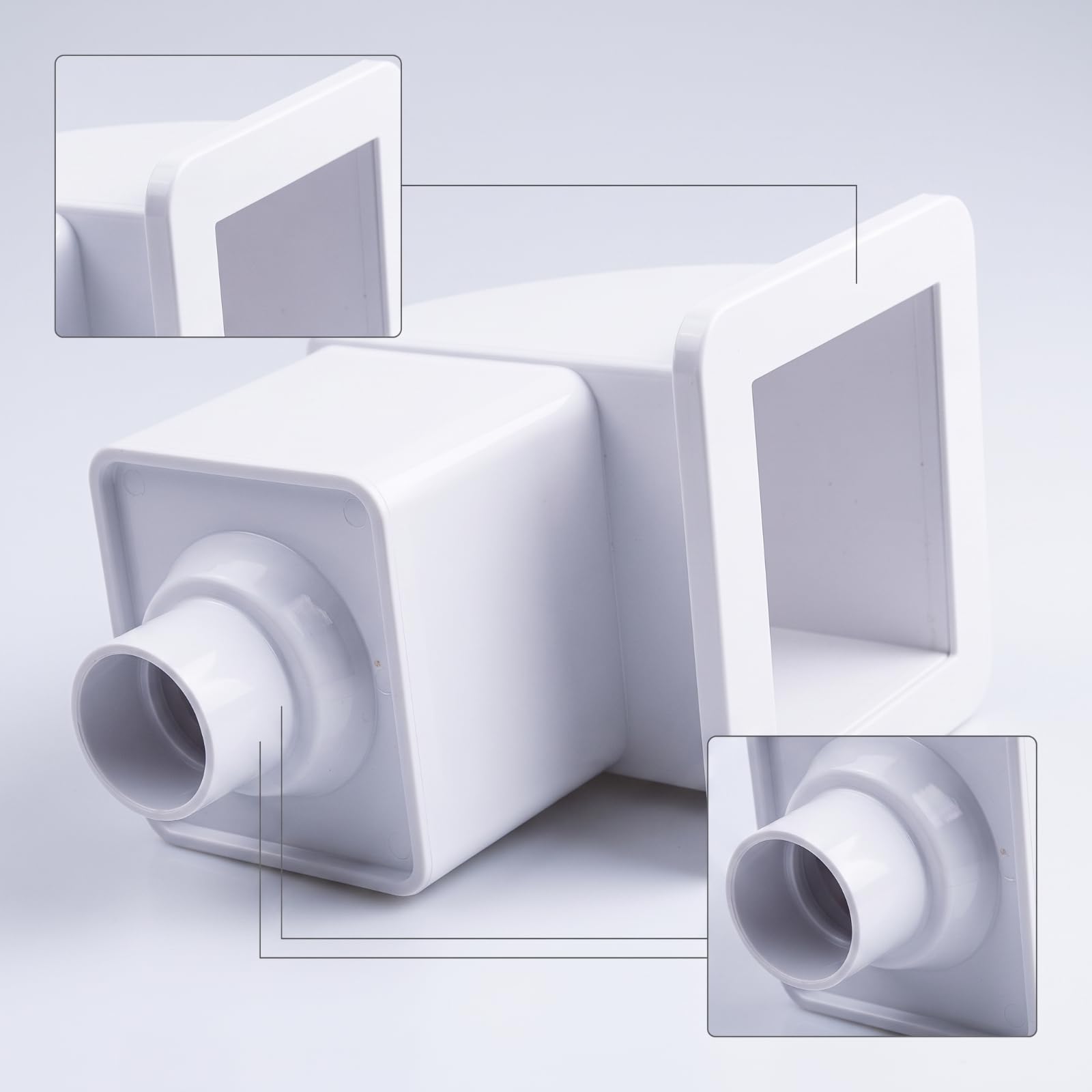 Colcolo Skimmer de Piscina Limpiador Recogedor Cesta Aspirador con Apertura Frontal Cuadrada y Bajo de Canalización al Filtro para Hojas y Ramas Adecuado para