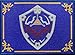 BERONAGE The Legend of Zelda Fußmatte Shield 50 x 70 Schmutzfangmatte mit Rutschfester PVC Unterlage Fußabtreter Triforce Links Awakening Breath of The Wild Fußabstreifer Außen und Innen pflegeleicht