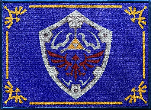 BERONAGE The Legend of Zelda Fußmatte Shield 50 x 70 Schmutzfangmatte mit Rutschfester...