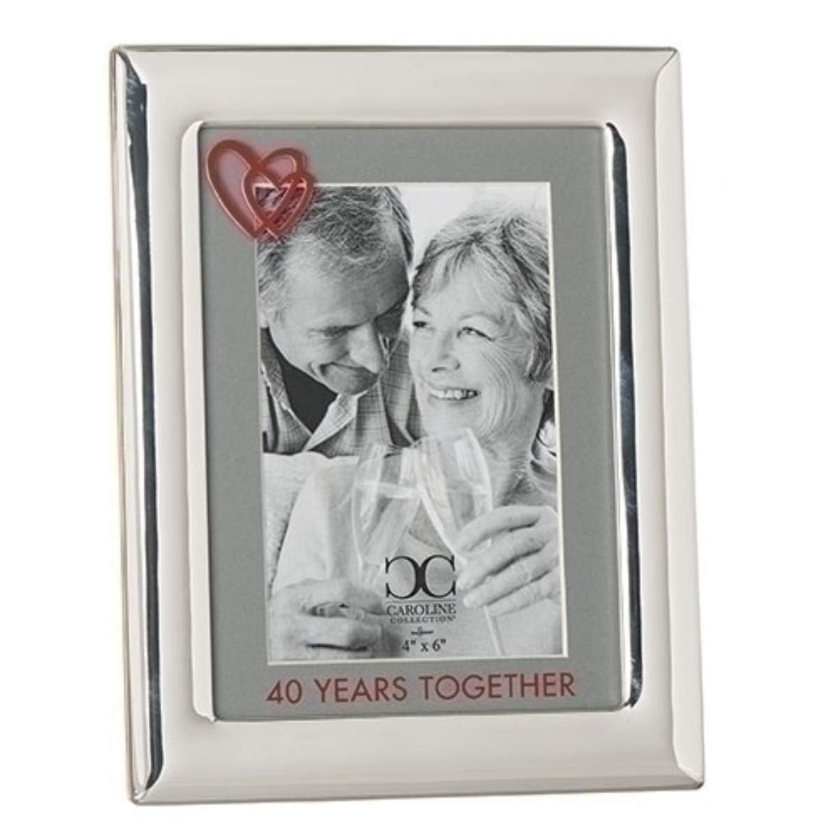 Roman Giftware Inc., Caroline Collection, Wedding & Anniversary, 8.5" H 40 Years Together Frame,Religious, Inspirational, Durable (6x1x8)