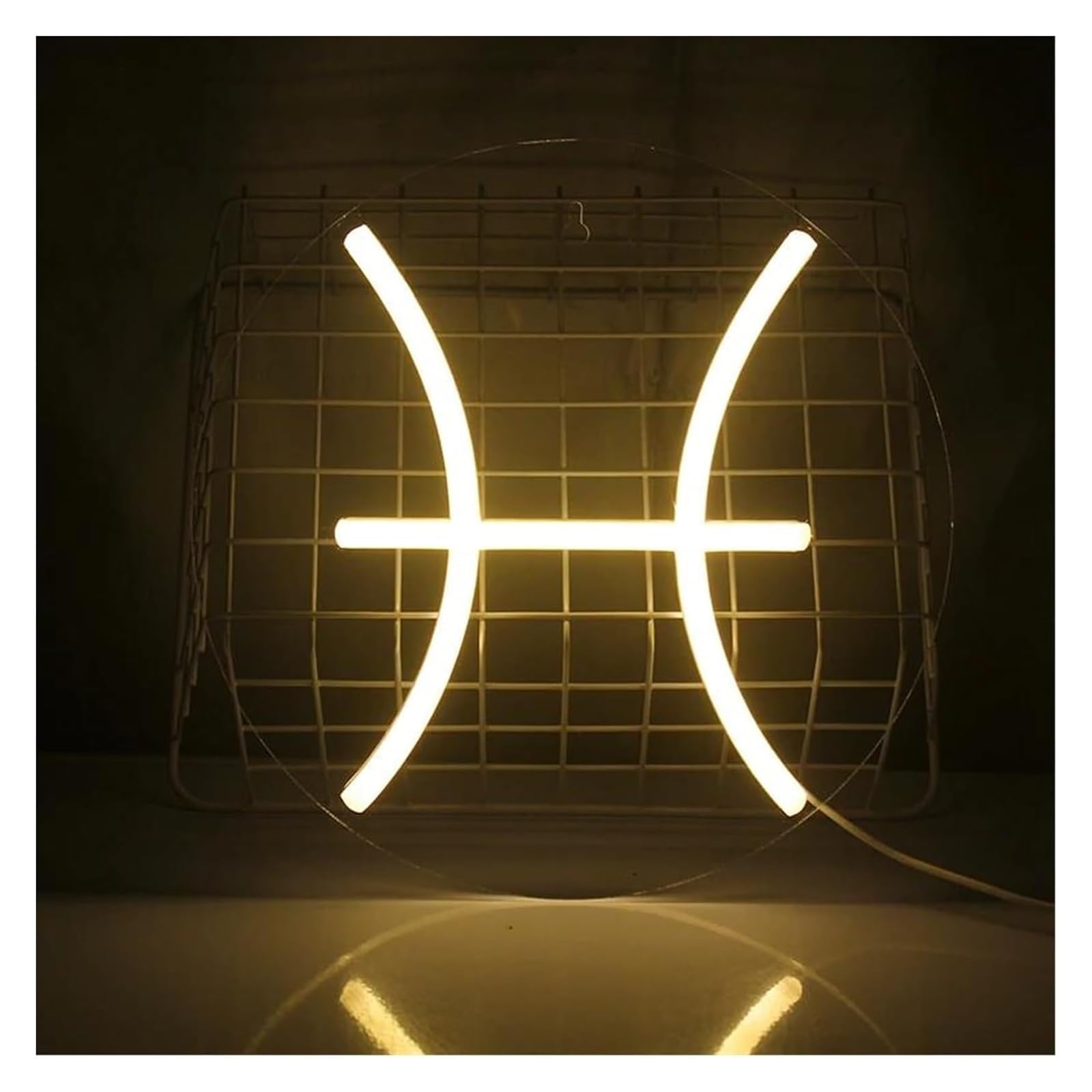 Insegne al neon Luci a LED Pesci e Gemelli Lampada a alimentata con interruttore Parete di casa(Pisces)