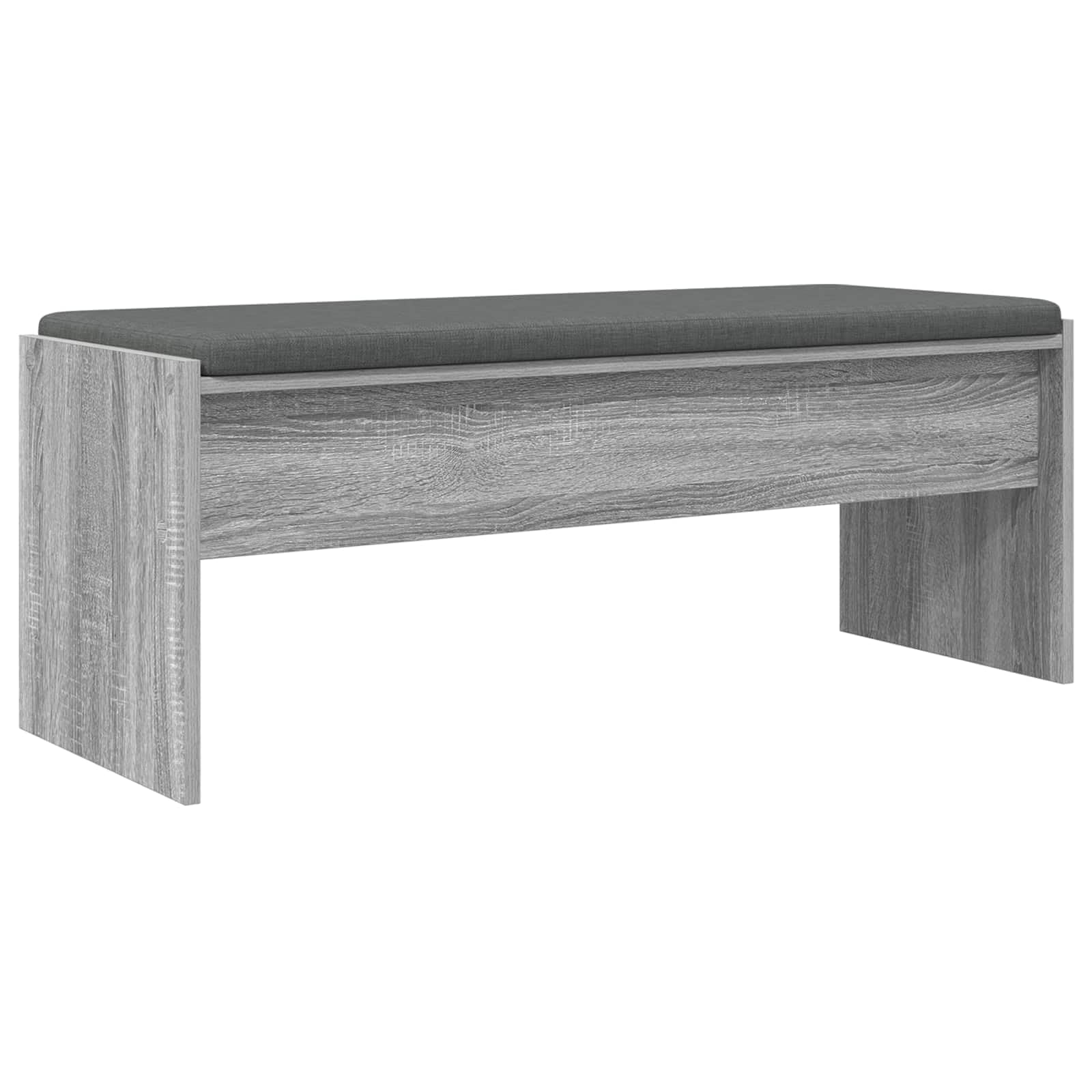 Banc de couloir avec coussin gris Sonoma meuble d'entrée robuste