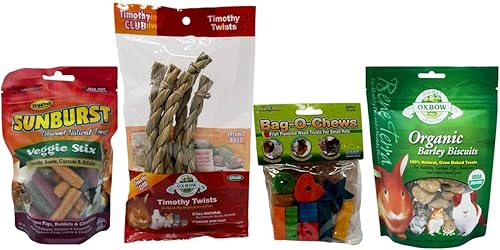 Miniatura 1 de Oxbow Higgins Ware - Masticables de animales pequeños para conejos, conejillos de indias, hámsteres, paquete variado de 4 sabores (1) cada uno