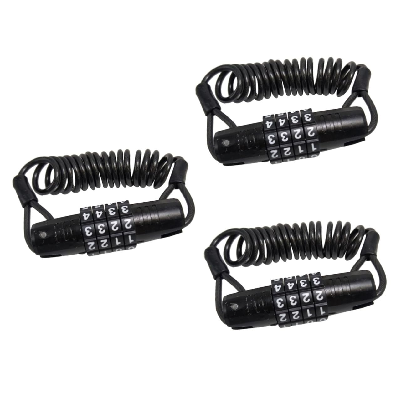 POPETPOP 3pcs Theft Portable Password Lock for Bikes Scooters and Motorcycles Durable Wire Cable Lock Compact Design for and Use