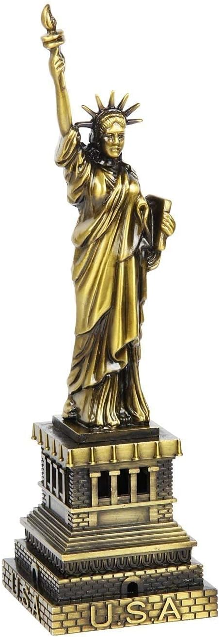 ORIENTALs Statue of Liberty (10 inch, Bronze) | Metal Souvenir for Home/Office Decor Showpiece Gift