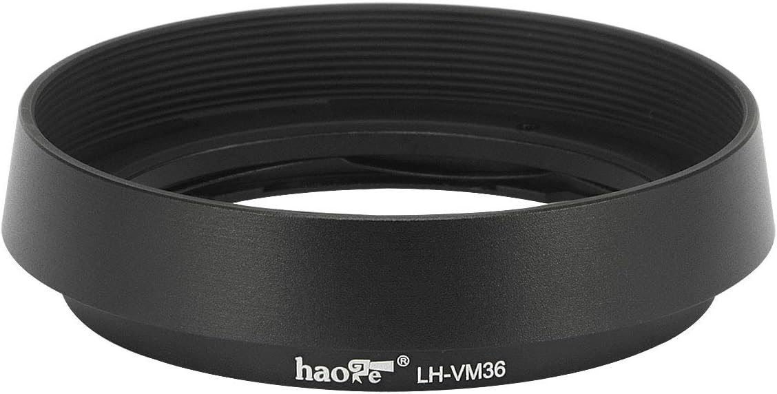 Haoge LH-VM36 Bayonet Metal Round Lens Hood Shade Compatible with Voigtlander Nokton Aspherical ASPH 40mm f/1.2 VM, 35mm f1.2 VM, 50mm f1.2 VM Leica M Lens Replaces LH-8 Black