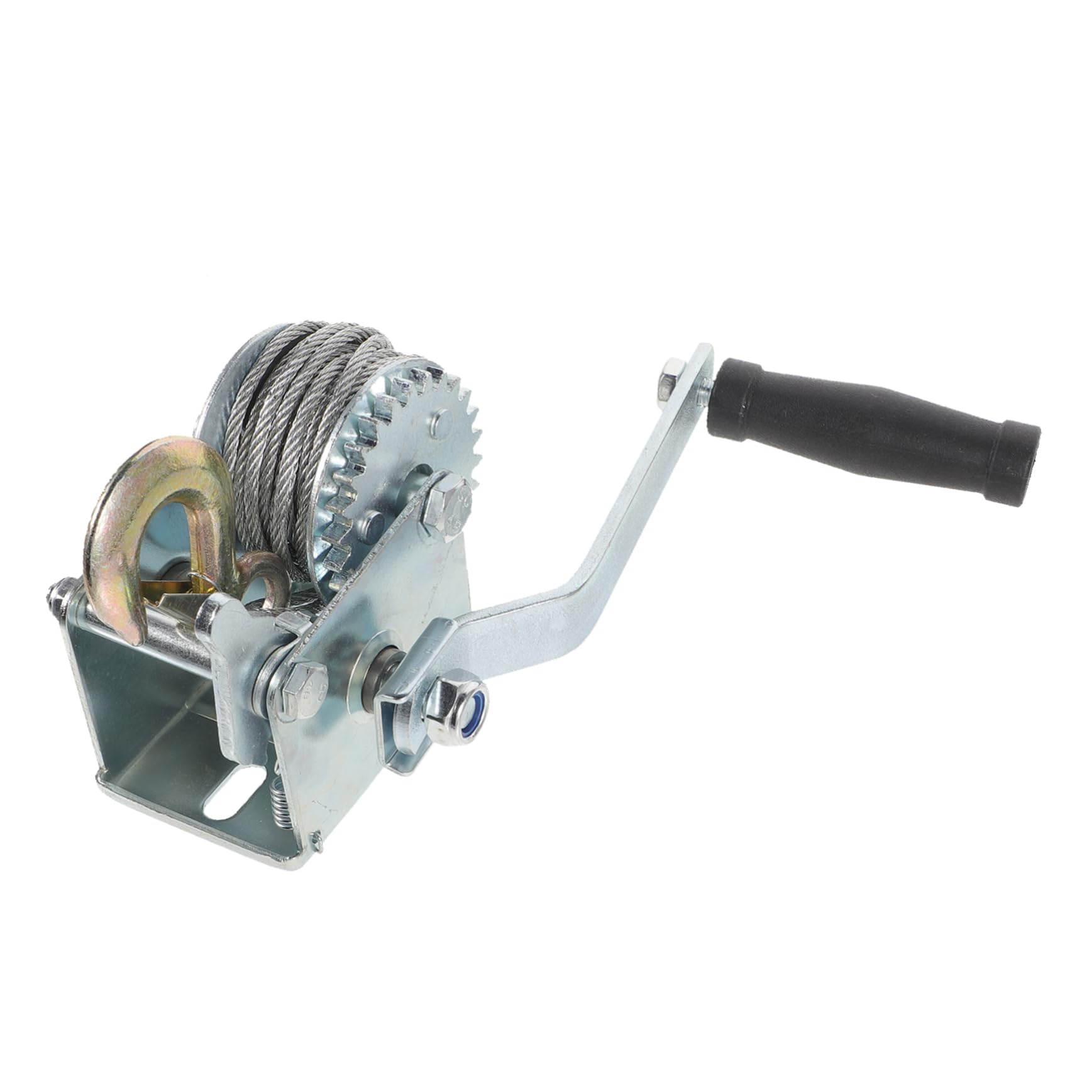 STOBAZA Heavy Duty Hand Winch Trailer Winch with Steel Cable Compact Portable Design for Easy Transport and Versatile Lifting Applications