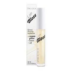 Pacifica Plumping Lip Gloss Vanilla Bean Creamy Neutral Tint Hydrating Lip Oil Balm Gentle Lip Plumper with Shea