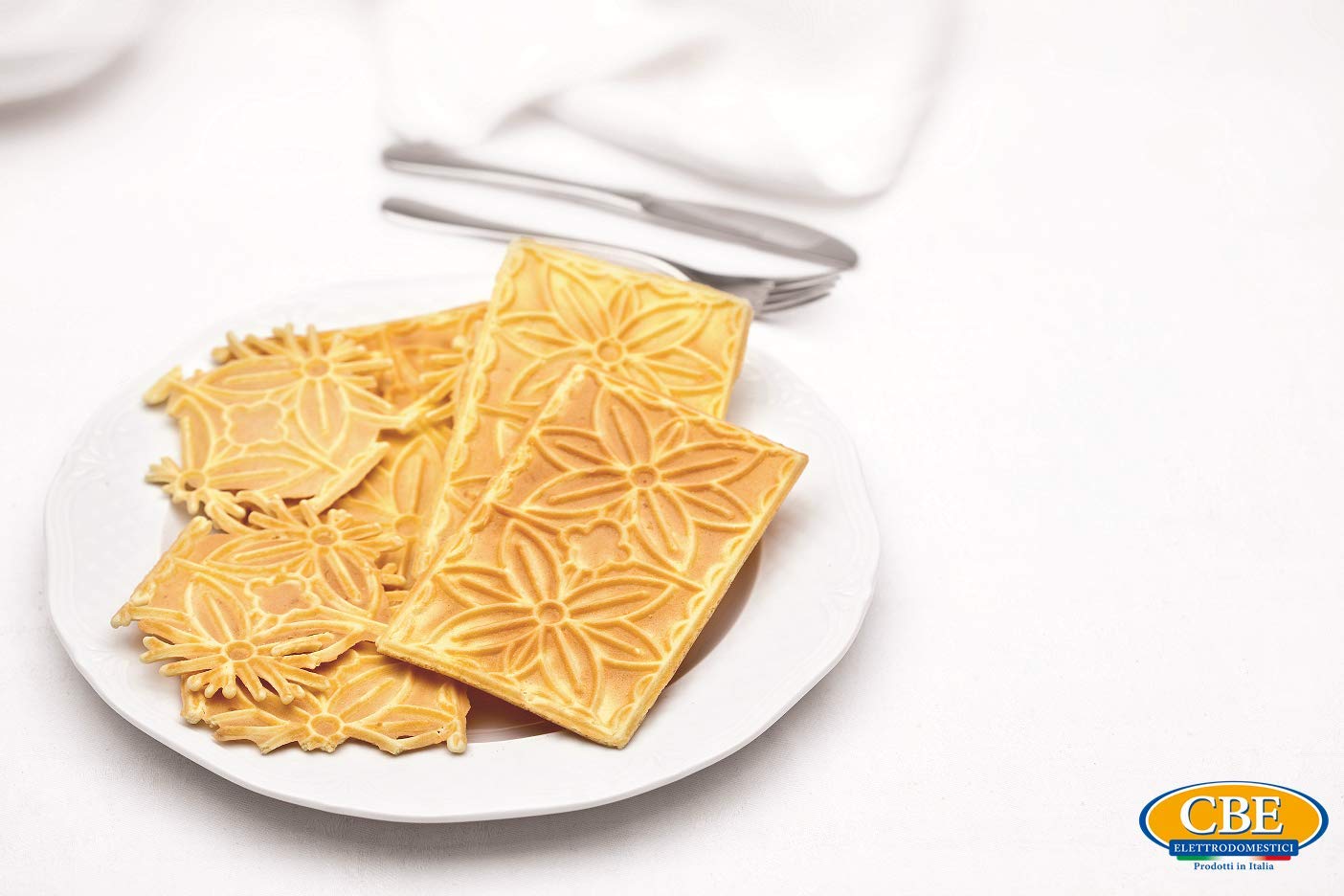 Lot de 2 boîtes à biscuits électriques pour Ferratelle et dosettes en aluminium rectangulaire fin