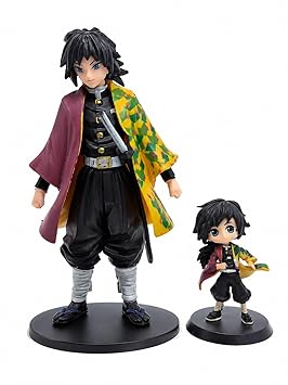 Sky Shine Giyu Tomioka Action Figure Pack of 2 | Demon Slayer | Anime Action Figure for Car Dashboard Home Office Desk Decor Gift for Anime Fans