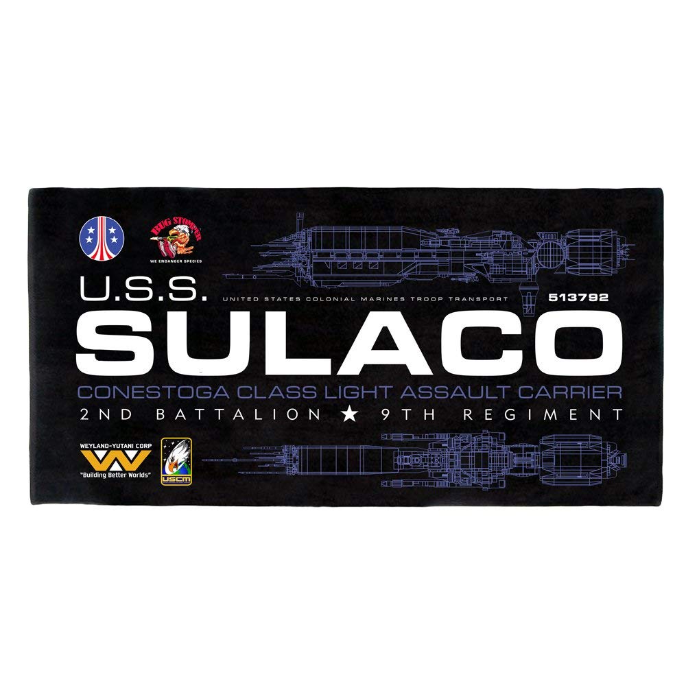 Digital Pharaoh - Aliens Sulaco Huge Bath Towel Weyland Yutani Nostromo Movie (140cm x 70cm) Multicoloured