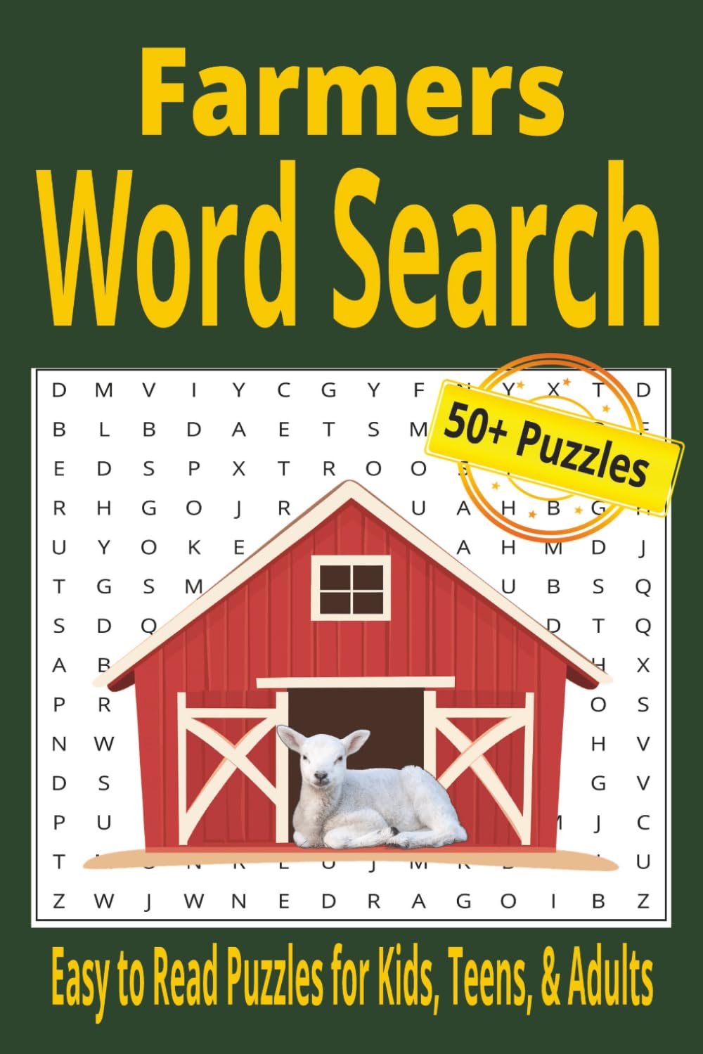 Farmers Word Search: Word Puzzle Book about Farming, Animals, Tools, and More | 6x9 inches, 110 pages | Great for Free Times, Travel, and Holidays