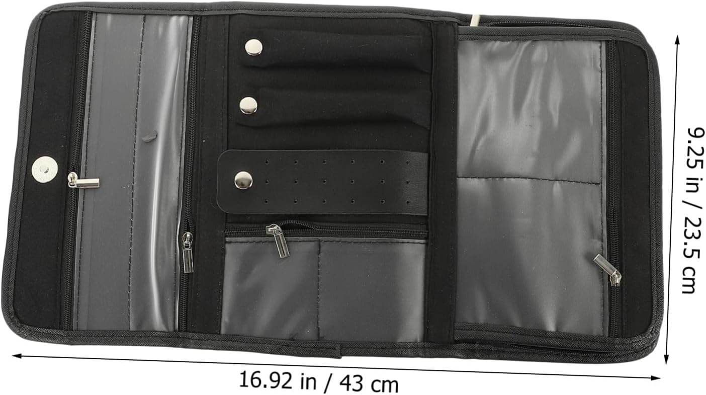 Uonlytech Travel Jewelry Organizer Roll Bag Foldable Compact Jewelry Pouch for Necklaces Rings Earrings Bracelets Lightweight Storage for Business Trips Outdoor Activities