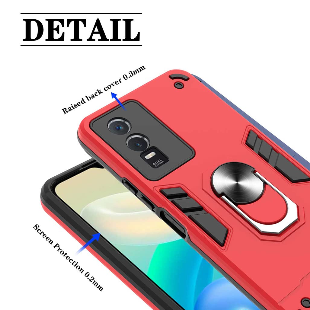 Jeelar ESONG Cover per VIVO Y76S 5G / VIVO Y74S 5G Custodia in Ultra sottile tinta unita Morbida Silicone TPU Antiurto Donne Protettiva Bumper Shell