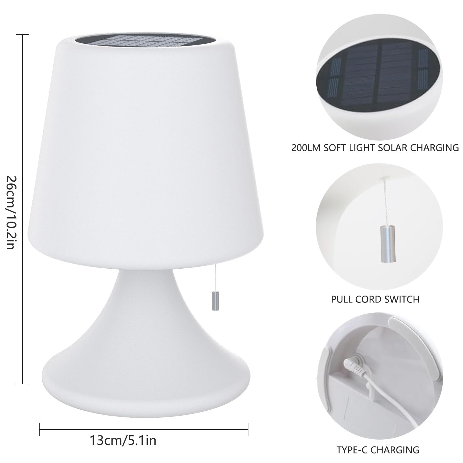 Lampada Solare Tavolo per esterni ricarica 2-in-1 a soli 15€ su Amazon