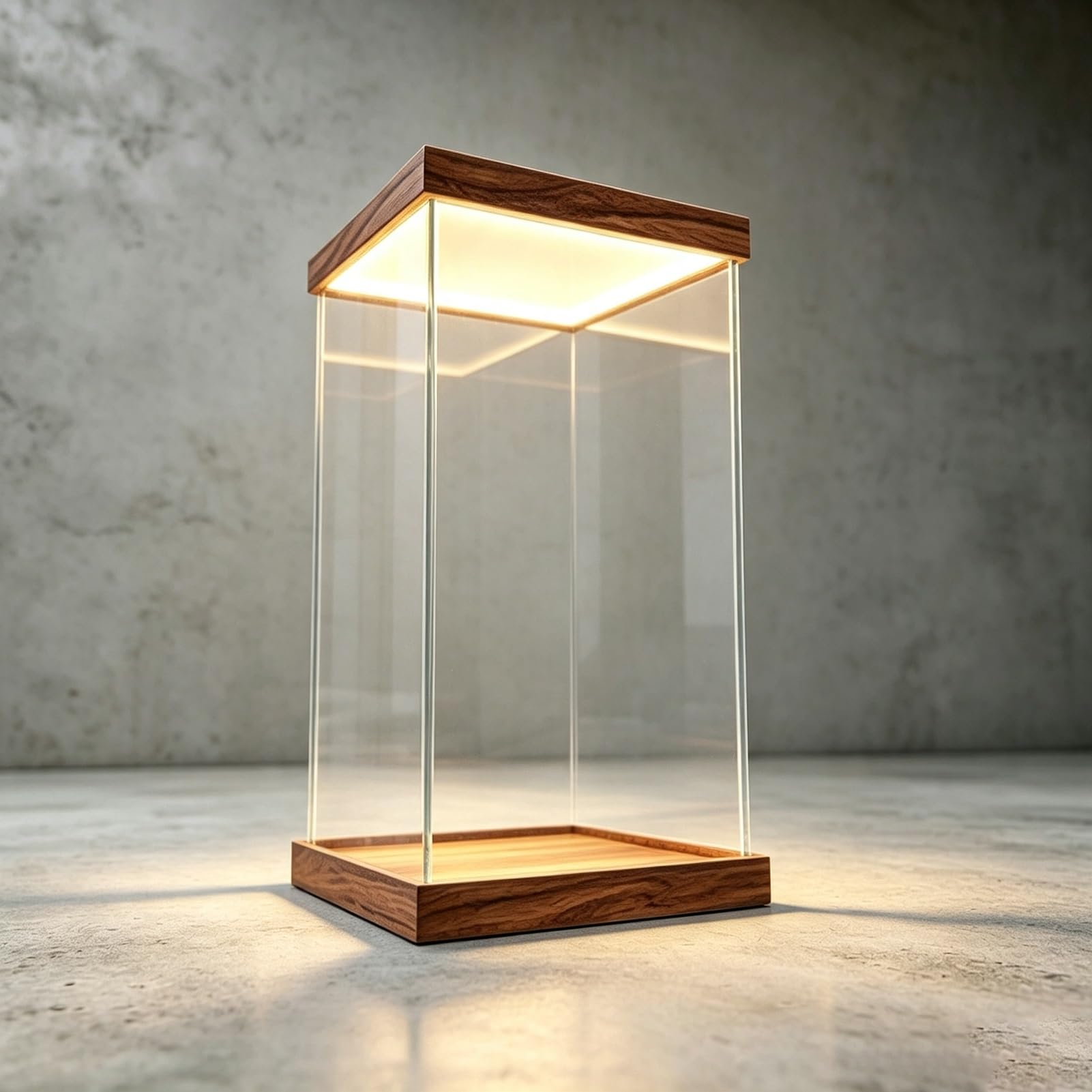 Teca Plexiglass Vetrina Espositiva da Terra 20,25,30,40,50,60,70,75cm Base | Vetrina Espositiva Antipolvere in Acrilico Trasparente, Impilabile, per Oggetti da Collezione(20x20xH35cm/8x8x14")