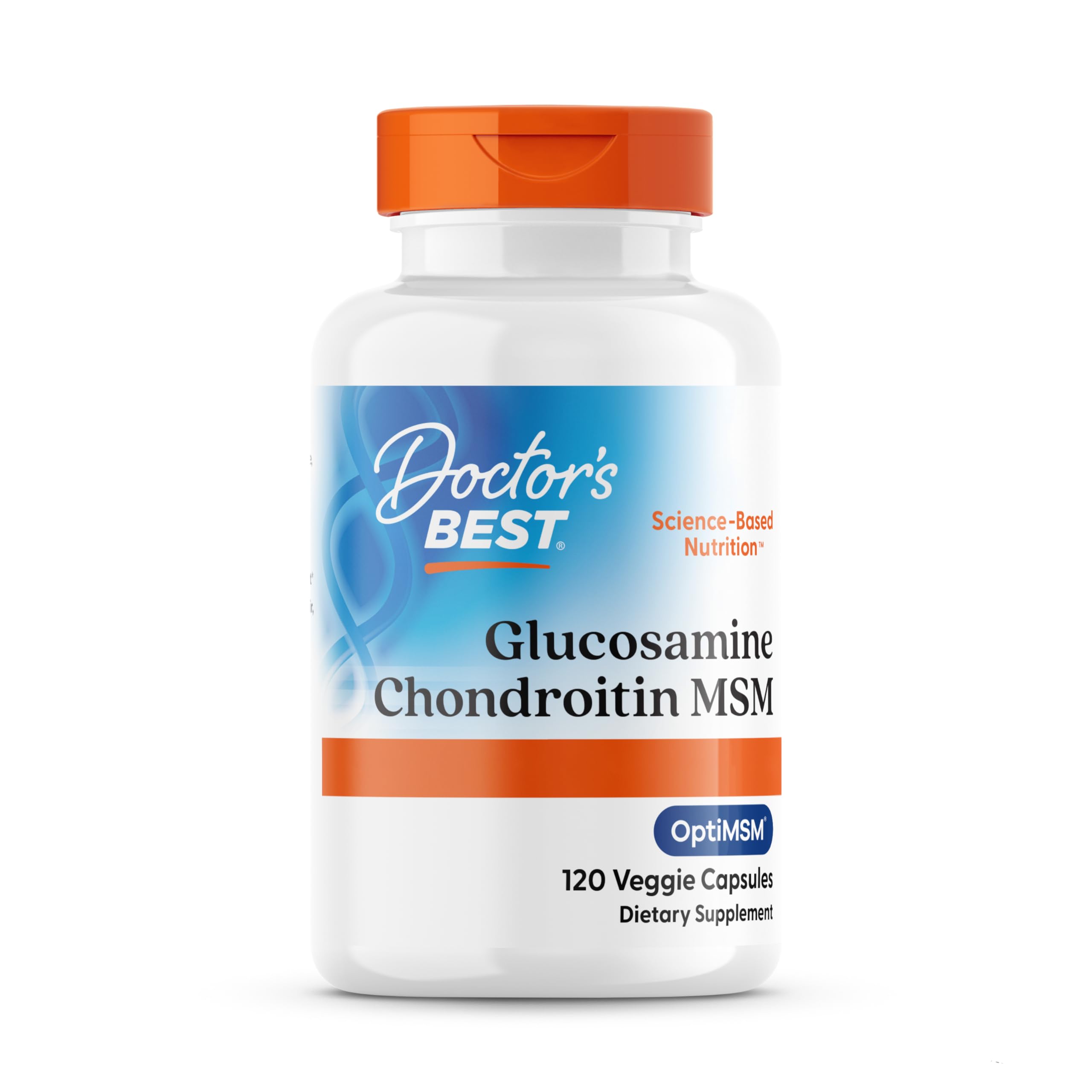 Doctor's Best, Glucosamin-Chondroitin MSM, mit OptiMSM, 120 Kapseln, Laborgeprüft, Sojafrei, Glutenfrei, Ohne Gentechnik