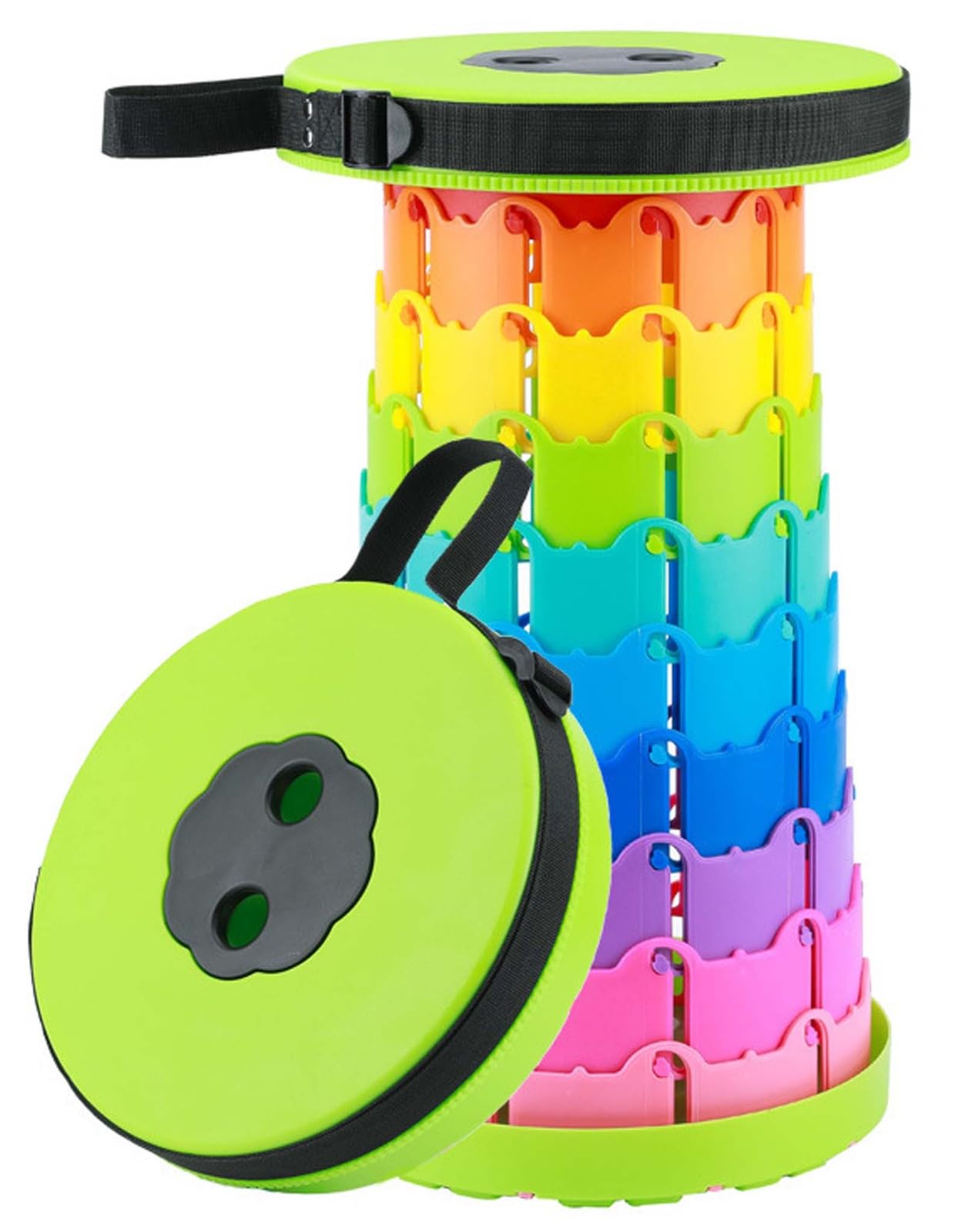 Sgabello Pieghevole Strizzacervelli Sedia Pieghevole Portatile Sgabello Pieghevole Telescopico Sedile Pieghevole Telescopico Sgabello da Pesca da Campeggio per Adulti con Borsa per il Traspo