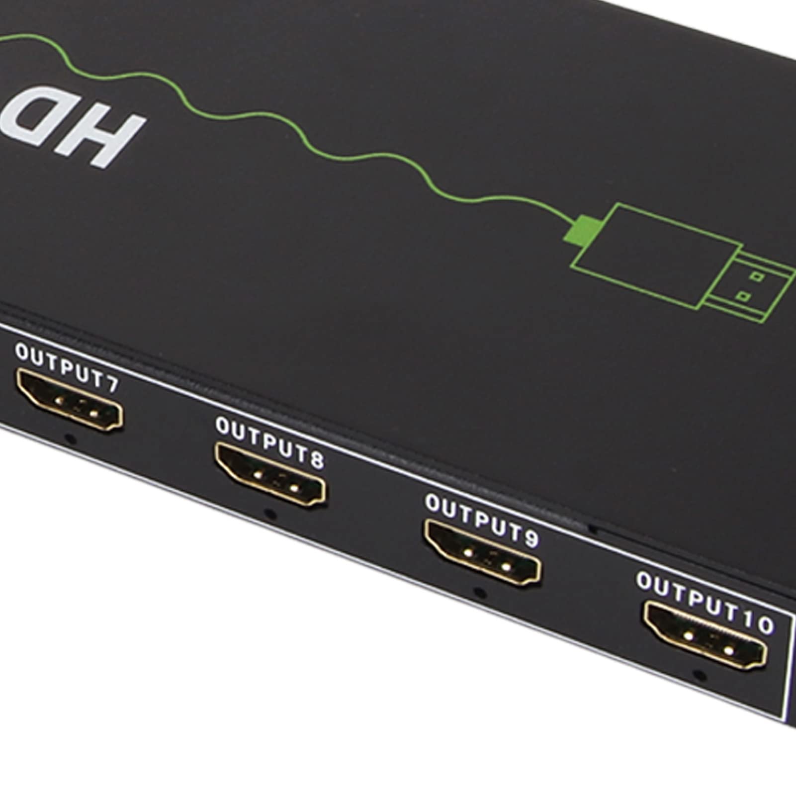 Répartiteur HDMI 1 en 10 Sorties, Répartiteur HDMI 4K pour 10 Moniteurs Dupliqués ou Miroir Uniquement, Répartiteur HDMI 1x10 Amplificateur 1 à 10 pour PC (Réglementation