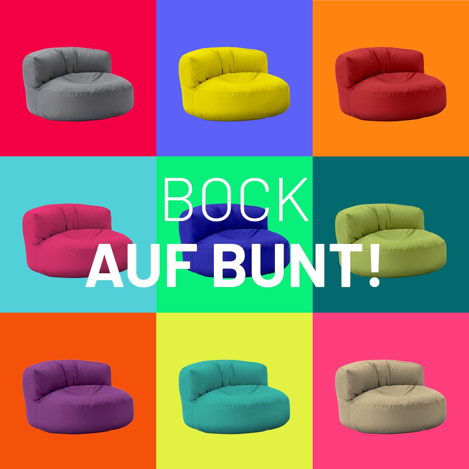 Lumaland Sitzsack Lounge 90x50 cm mit Rückenlehne wasserabweisend robust EPS-Füllung waschbarer Bezug Pastellgrün