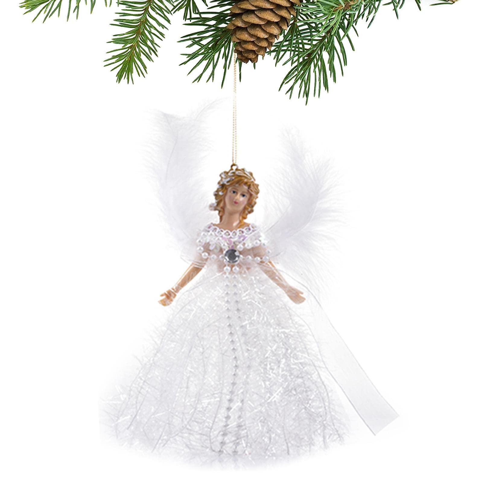 Tongfeng White Angel Ornaments | Christmas Tree Tops For Angel Trees - Angel Pendants Christmas Hanging Doll Decorations For Christmas Tree Holiday Party Decor