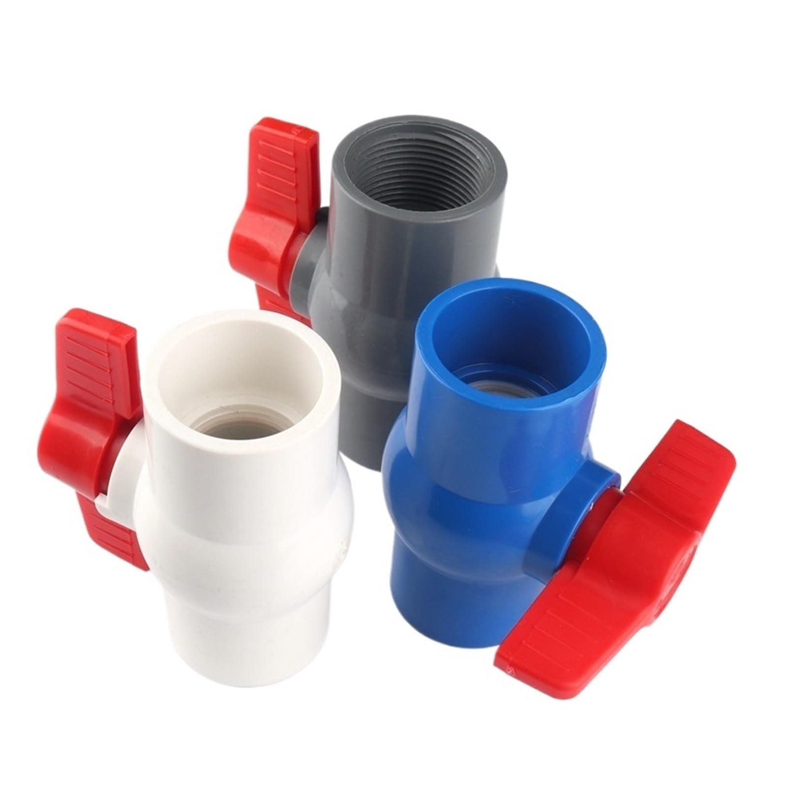 1 szt. 40~110mm zawór kulowy z PVC 1/4 "~ 4" gwint żeński na całym świecie nawadnianie ogrodu złącza rurowe zbiornik akwariowy Adapter(2 Inch Female,Blue)
