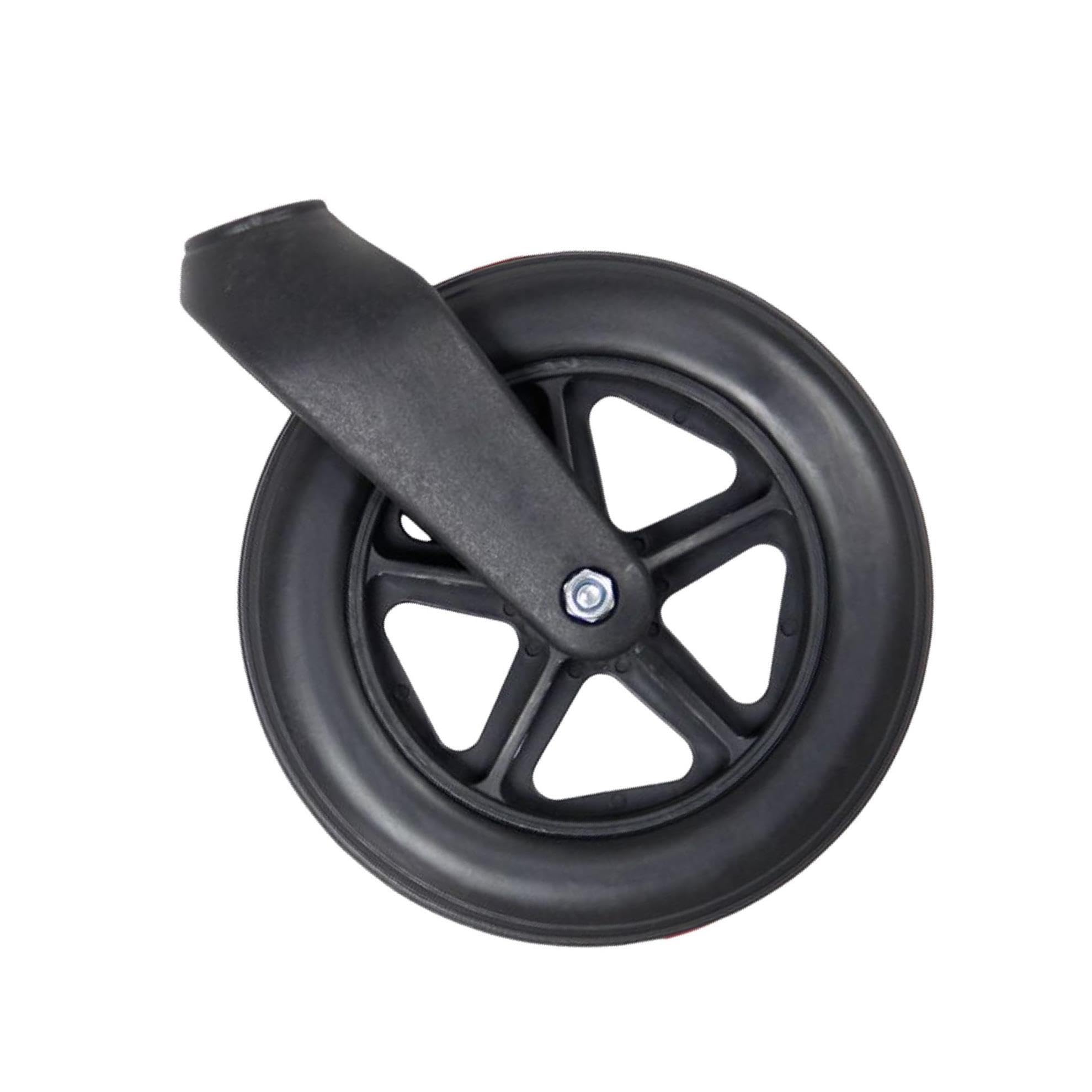 Mophrati Reliable Front Fork For Wheelchair Strong And Wear-Resistant Abs Wheelchair Caster Forks Wheelchair Replacement 8 Inch & Wheel Kit