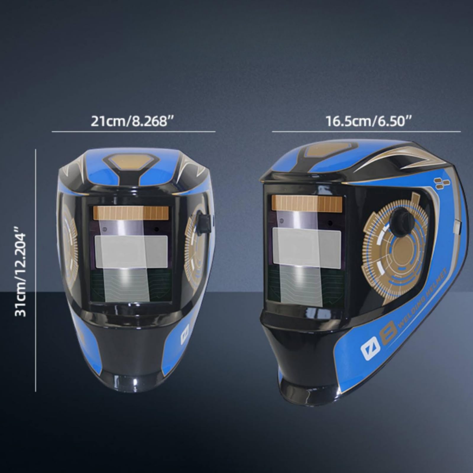 B Baosity de Soldar Profesional Máscara con, Casco De Soldadura De Color Verdadero