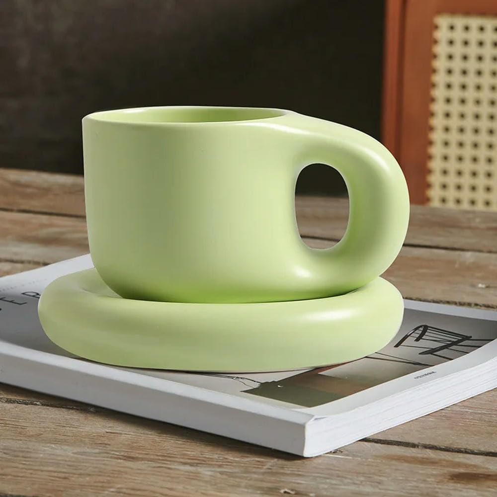Tasse Céramique Chubby pour Décoration Bureau et Pause Café Maison