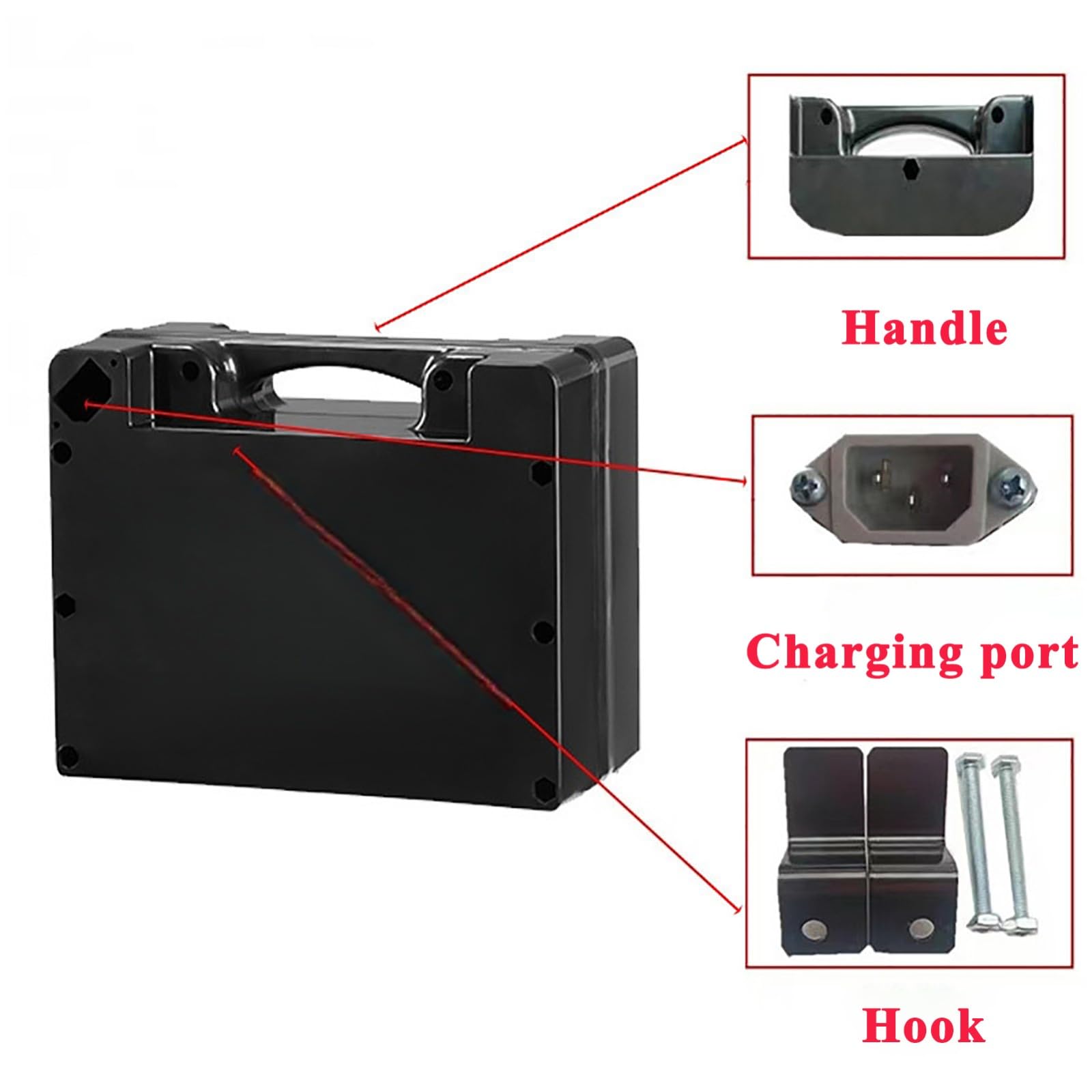 Batería para Silla De Ruedas Eléctrica De 24 V, 10 Ah, 12 Ah, 15 Ah Y 20 Ah, Paquete De Baterías De Litio De 24 V con Cargador Y Conector Anderson Rojo, Batería De Repuesto.