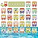 Giochi Bagnetto Neonato, Giochi Vasca da Bagno Giocattoli Bambino 0 1 2 3 Anni, Include 26 Trenino con Lettere Parole Inglesi Immagine di Animali, 1 Testa Treno, 1 Traccia e 1 Sacco a Rete con Ventose