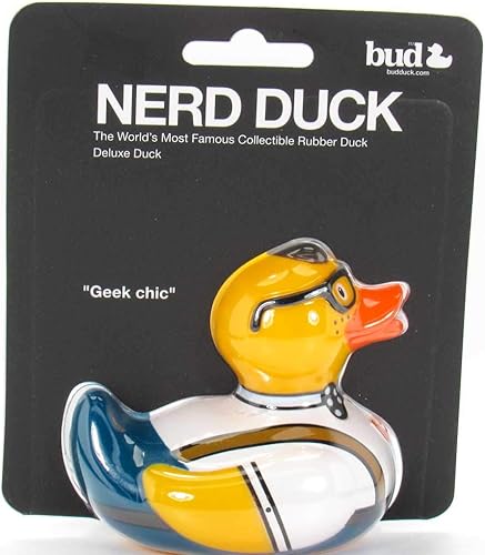 Miniatura 2 de Pato de goma nerd de Bud Ducks  Elegante embalaje de regalo - "Geek chic!"  Seguro para niños  Coleccionable