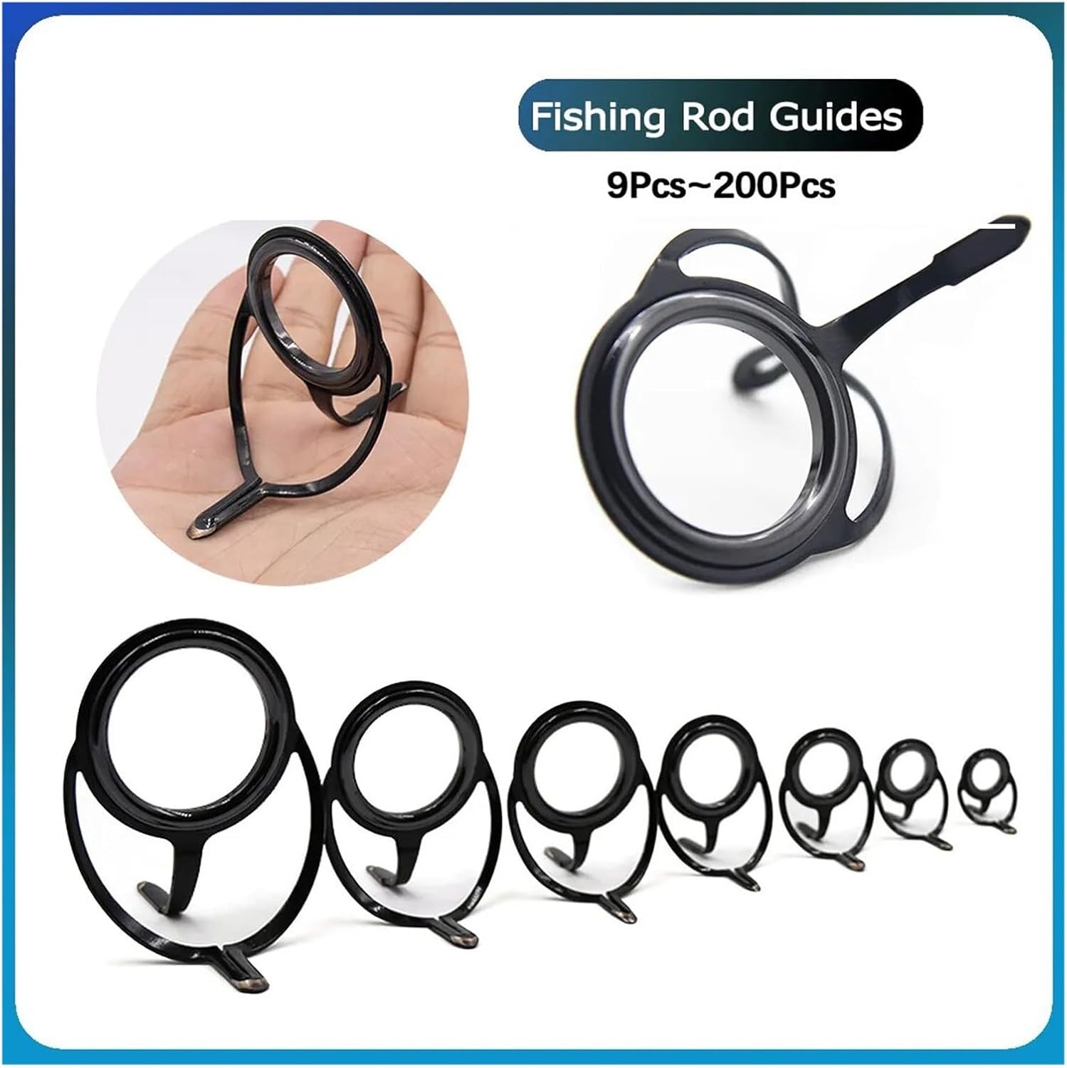 Fishing Rod Guides Fishing Rod Repair Kit Spinning Building Components Stainless Steel Casting Guides Replacement Set Tackle
